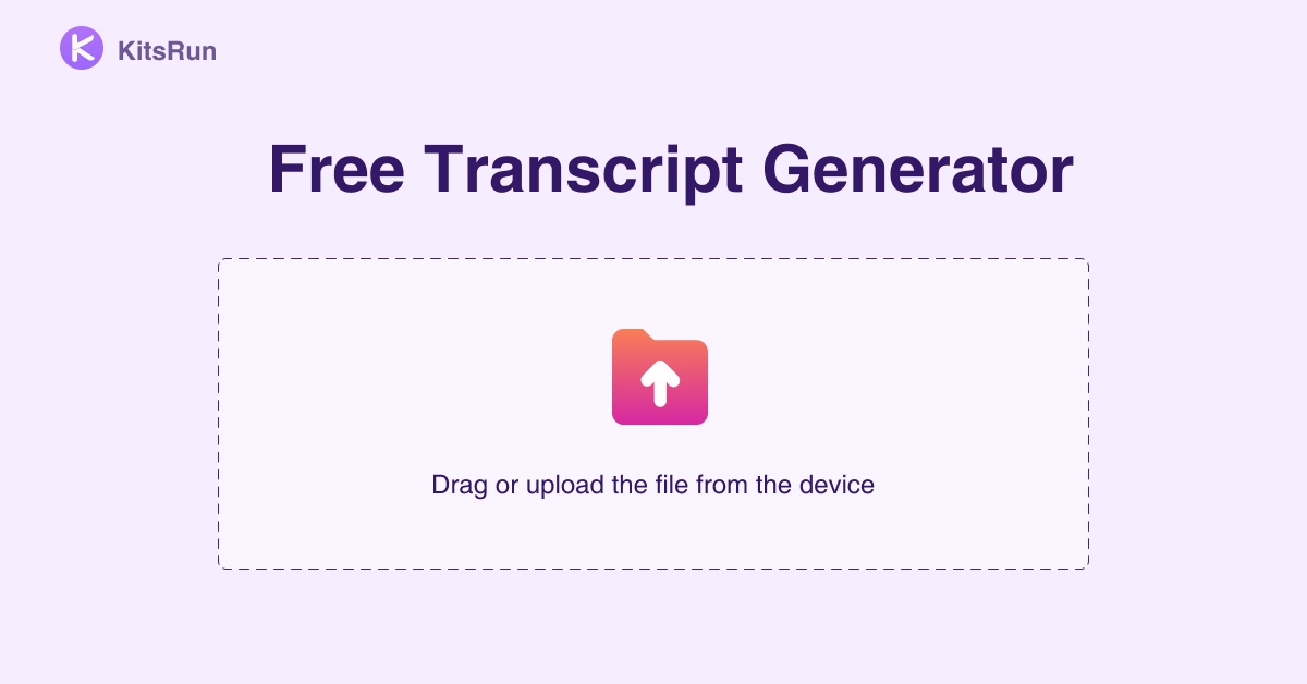 Free AI Transcript Generator - Convert Audio to Text Online