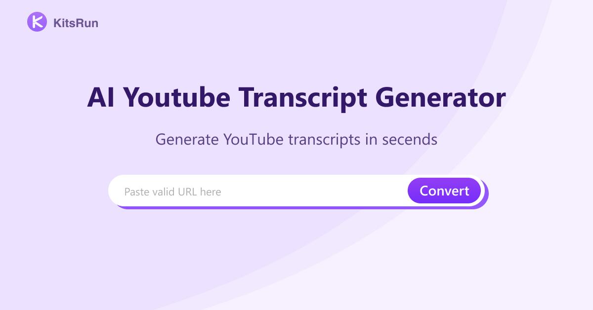 AI Youtube Transcript Generator - Gratuito e sem inscrição